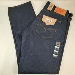 LEVI'S 501 Straight Leg Jeans W36 L34 Dark Blue.